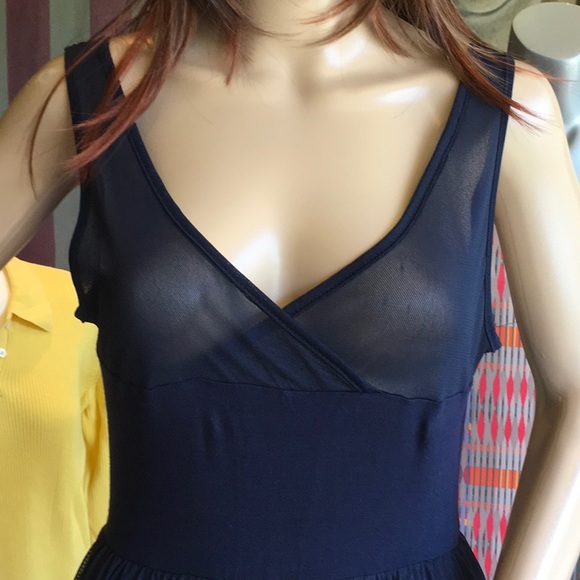 BKE NylonMesh Contrasting Lined Mini Dress NWOT Adorable - Picture 2 of 6